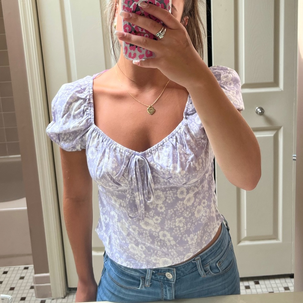 Floral Lavender Top